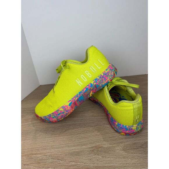NoBull Project IMPACT Trainer Plus Neon Lime Swirl Confetti Women's Size 8 Shoes - Picture 6 of 10